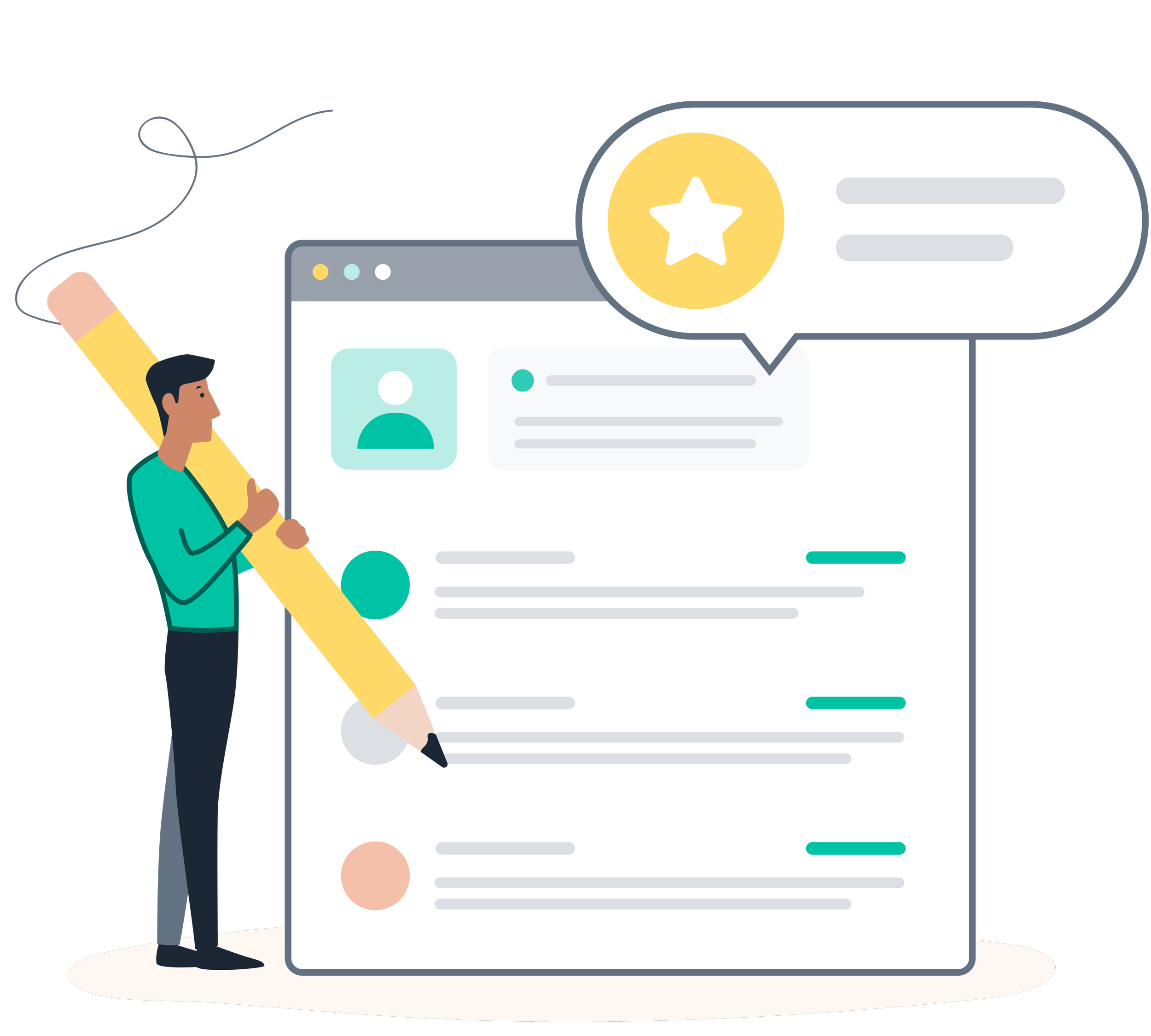 Ilustração de opinião